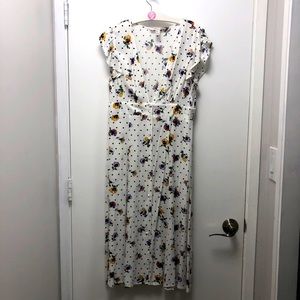 Forever21 button front midi dress